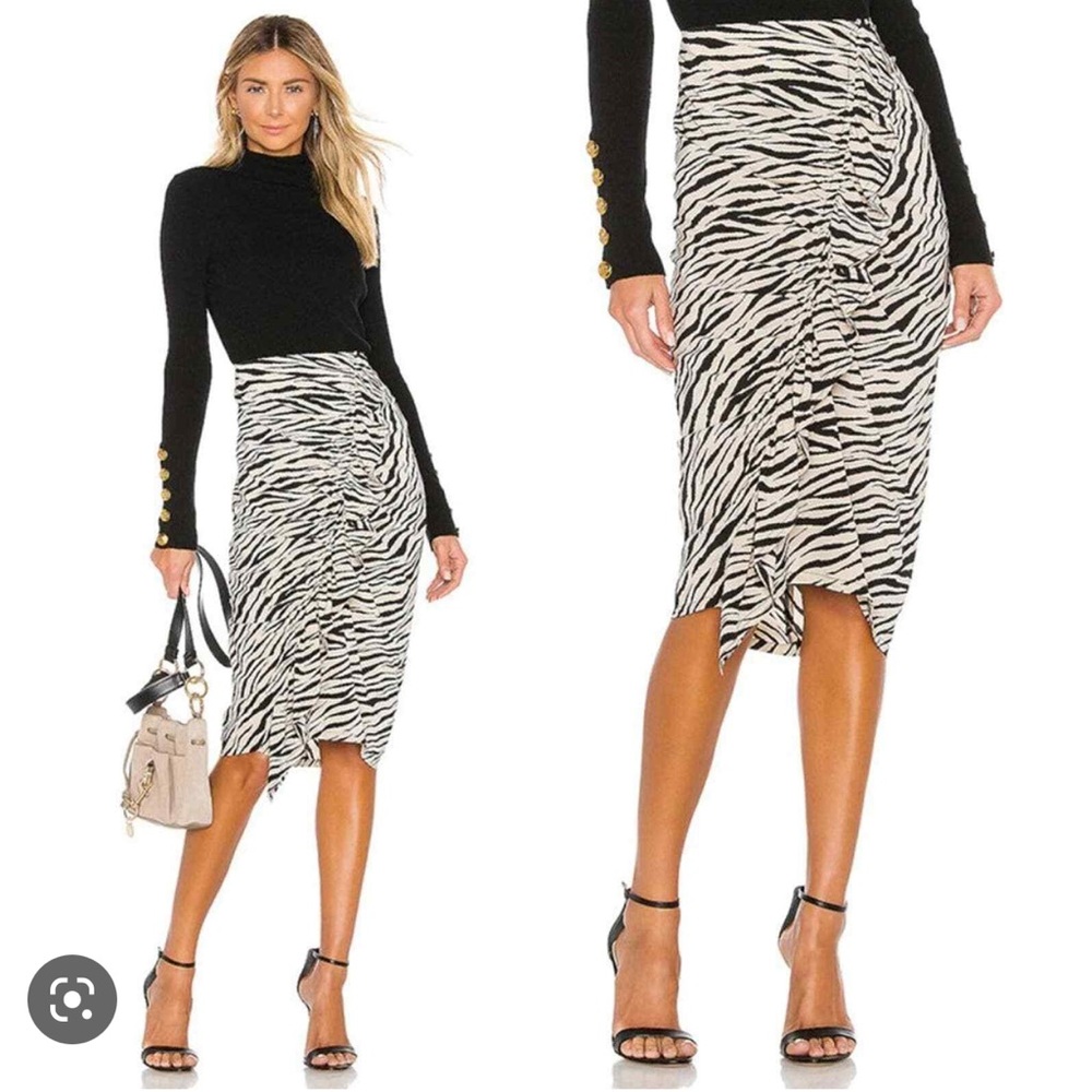 A.L.C Metz Zebra Print Skirt